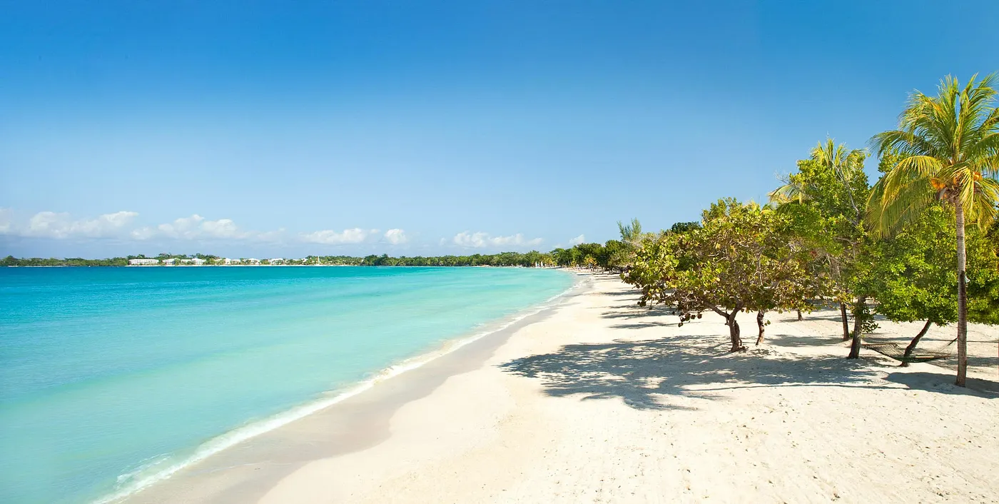 Seven Mile Beach in Negril, Jamaica, home of Couples Swept Away