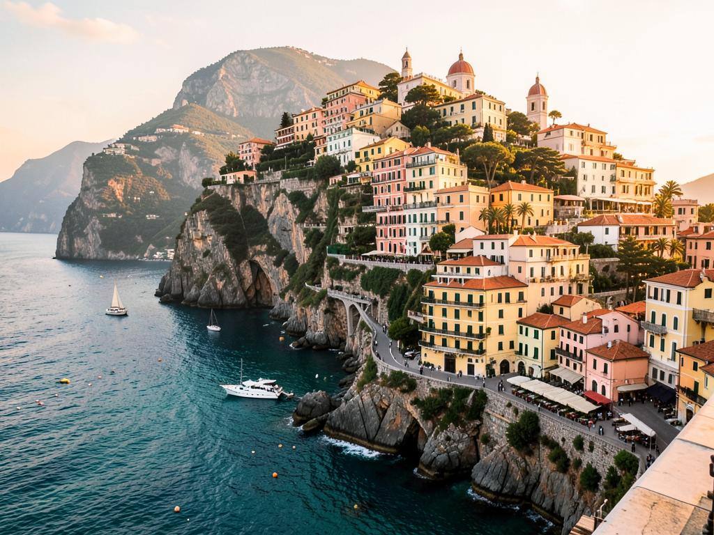 Positano cliffside hotels on the Amalfi Coast, Italy